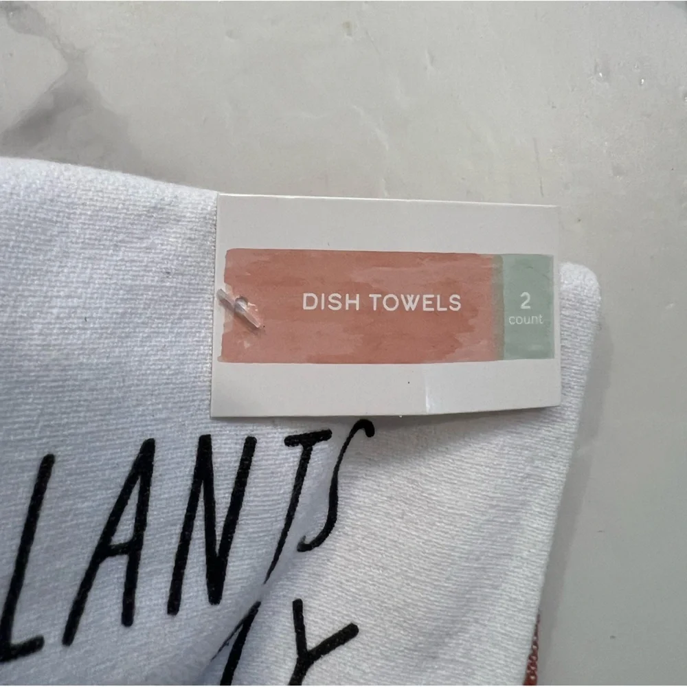 Target White and Orange Kitchen Linens Set -Plants are my soil mates
